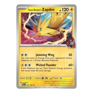 070/182 - TEAM ROCKETS ZAPDOS HOLO