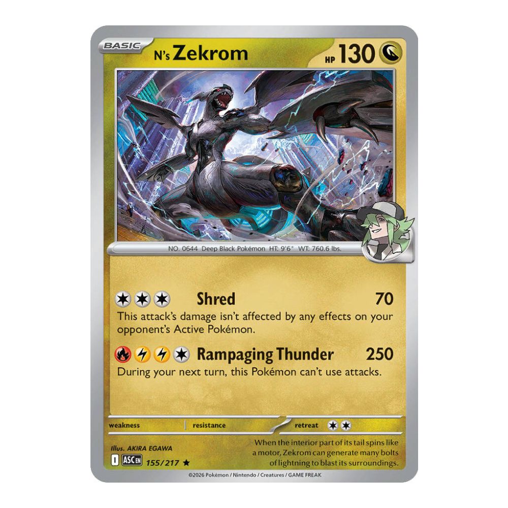 155/217 - N's ZEKROM HOLO - Silver Toy Shop