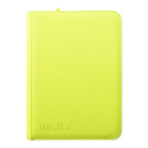 VAULT X - 9 POCKET EXO-TEC ZIP BINDER (NEON YELLOW)