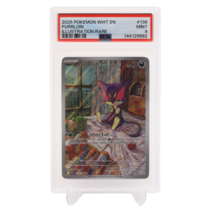 136/086 - 2025 POKEMON WHT EN PURRLOIN ILLUSTRATION RARE - PSA9