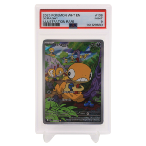 138/086 - 2025 POKEMON WHT EN SCRAGGY ILLUSTRATION RARE - PSA9