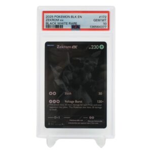 172/086 - 2025 POKEMON BLK EN ZEKROM ex BLACK WHITE RARE - PSA10