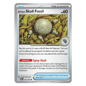 073/084 - ANTIQUE SKULL FOSSIL REVERSE HOLO